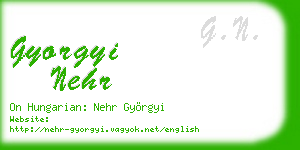 gyorgyi nehr business card